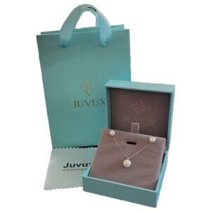 925 Sterling Silver Freshwater Pearl Necklace and Stud Earring Set NWT